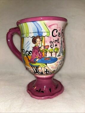 Certified International Jennifer
Brinley “Cafe Girl” Pedestal Mug